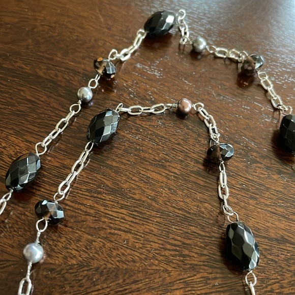 Sterling silver & Multi-stone/gem Infinity Necklace - Picture 7 of 7